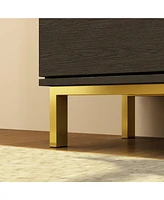Homsee 3-Drawers Black Wood Chest of Drawers Dresser