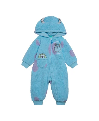 Monsters Inc. Baby Boys Cozy Faux Sherling Zip Up Cosplay Coverall Newborn to (Newborn - 24 Months)