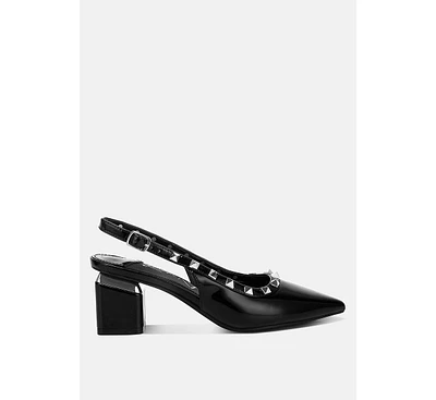 Hiral Stud Embellished Slingback Sandals