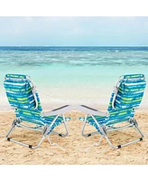 Pcs Folding Beach Chair Adult Lightweight Aluminum Camping Chair with Storage Bag