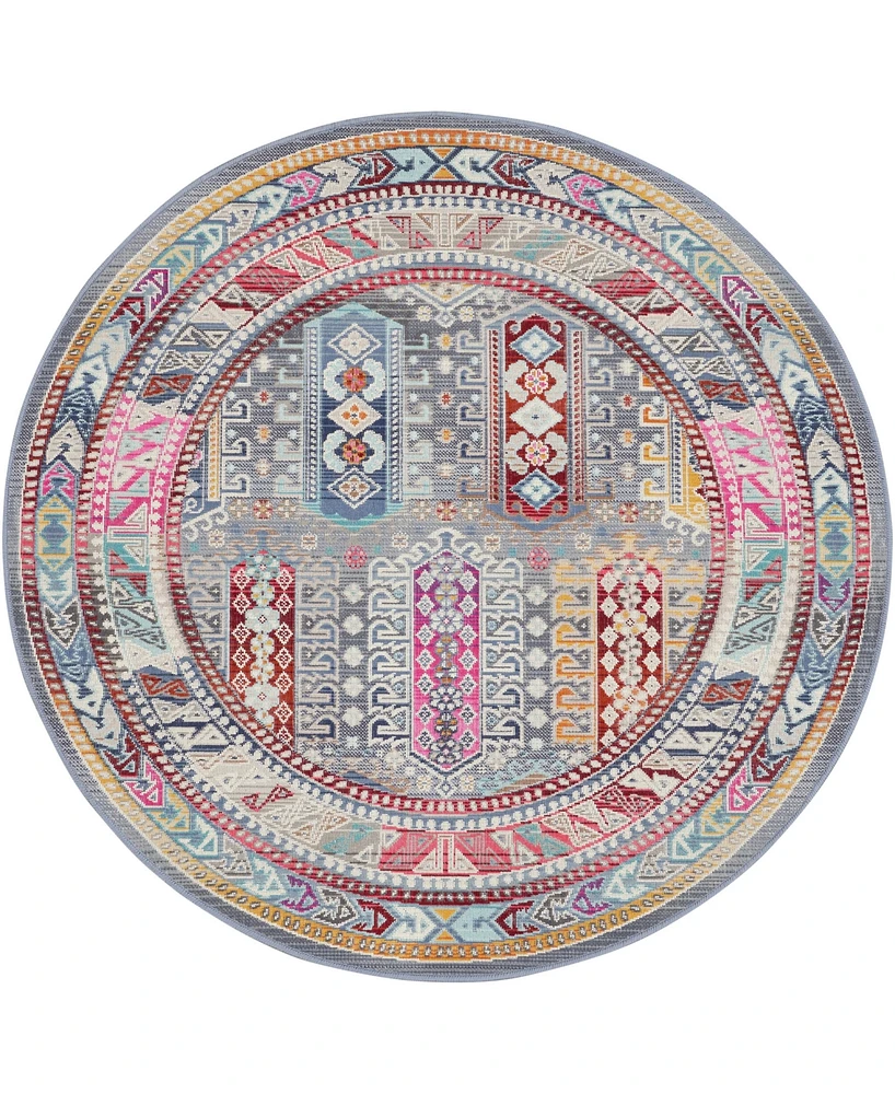 Nourison Home Vintage Kashan VKA06 4'x4' Round Area Rug