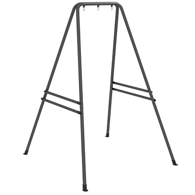 A-Shaped Hammock Chair Stand, Heavy Duty Swing Stand for Indoor & Outdoor Use, Max 330 lbs., Black