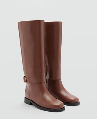 Mango Women's Leather Boots