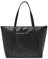 Fossil Carlie Leather Tote Bag