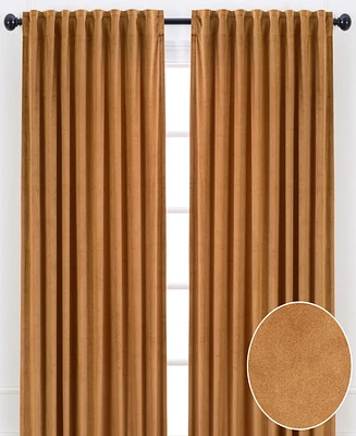 Chanasya Premium Solid Velvet Curtains - Classy and Drapes for Living Room or Bedroom 52" x 84" Blush, 2 Panels
