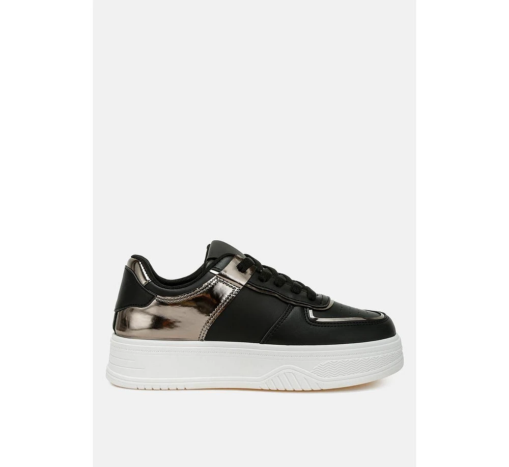 Scouts Metallic Paneling Platform Sneakers
