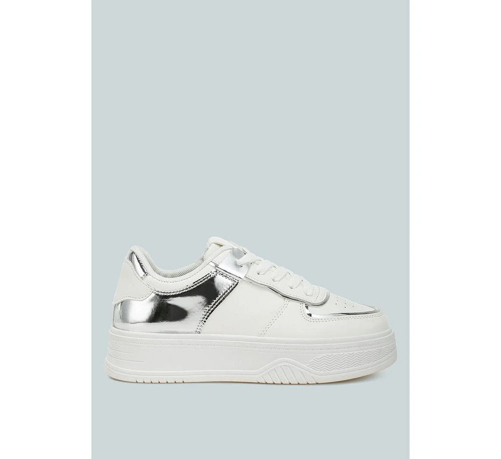 Scouts Metallic Paneling Platform Sneakers