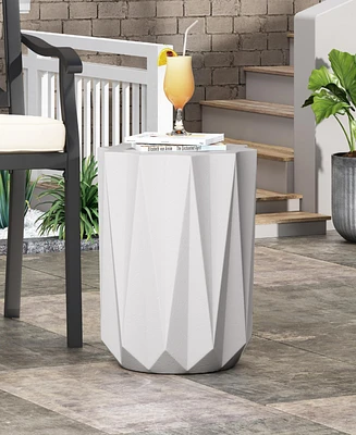 Geometric Star Concrete Side Table: Lightweight, Durable, And Eye-Catching