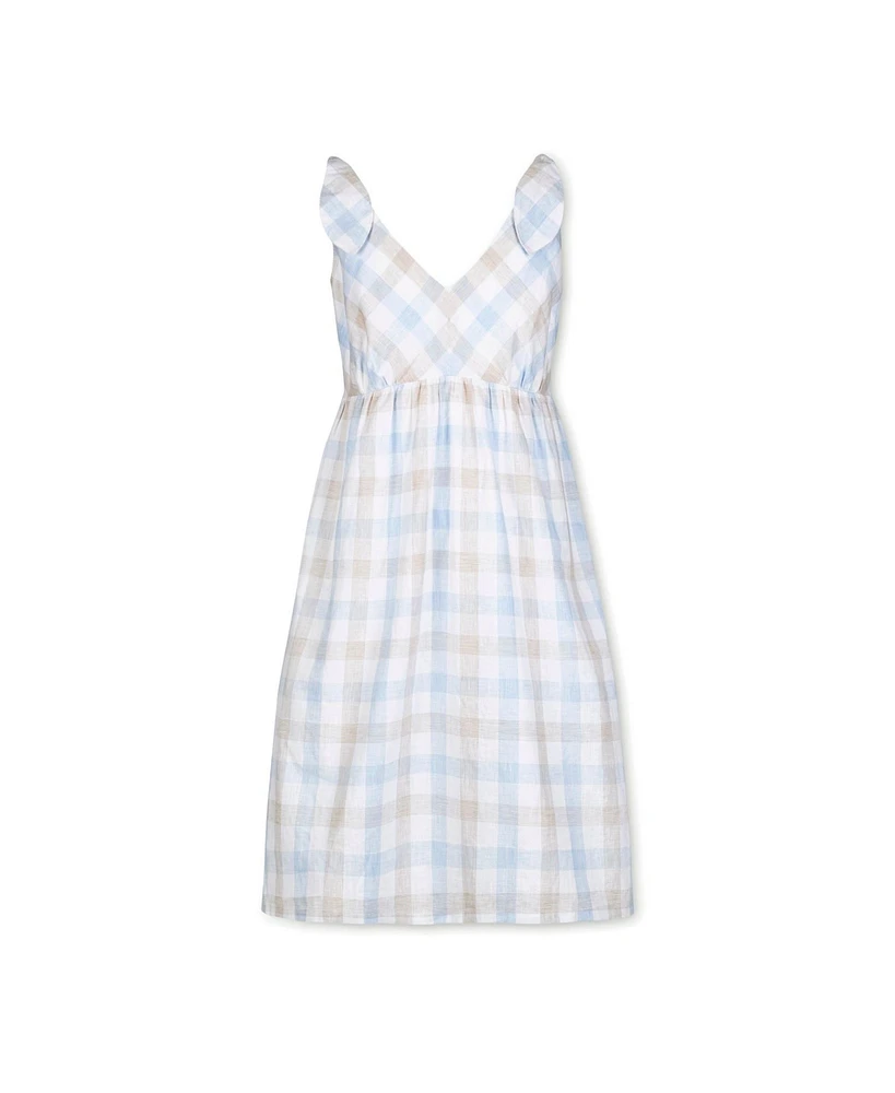 Hope & Henry Women's Sleeveless Bow Shoulder Dress