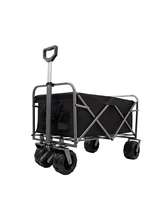 Outdoor Garden Park Utility kids wagon portable beach trolley cart camping foldable with big wheels folding wagon