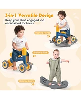 3 1 Rocking Horse with Detachable Balance Board and Height Adjustable Seat