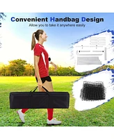 Soccer Rebounder Net 12 x 6 Ft Portable Football Training Equipment with Net