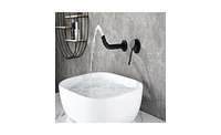 Wall-Mount Faucet for Bathroom Sink or Bathtub, Stylish and Space-Saving Design