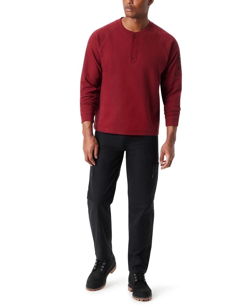 Bass Outdoor Men's Relaxed Fit Performance Thermal Long Sleeve Henley