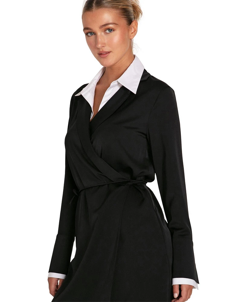 Belle & Bloom Make Me Feel Layered Shirt Dress