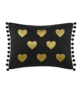 Intelligent Design Rosalie Metallic Heart 4-Pc. Comforter Set, Full/Queen