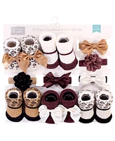 Hudson Baby Girls 10Pc Headband and Socks Set