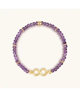 Eternal Bliss - Amethyst Infinity Charm Bracelet