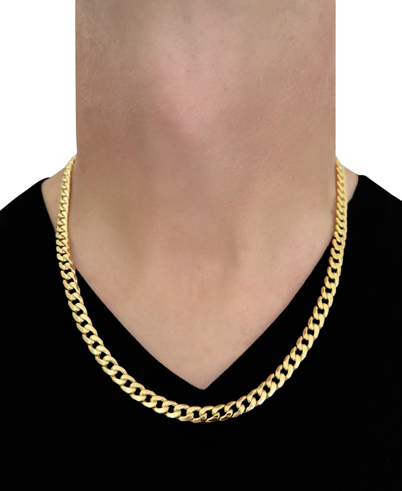 Cuban Link Chain Necklace 22" (7mm) in 14k Gold