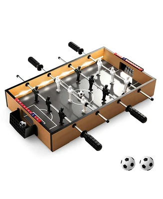 Game Room Size Football Table with Non-slip Handle 2 Footballs Realistic Players