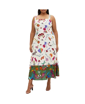 City Chic Plus Size Annabel Print Maxi Dress