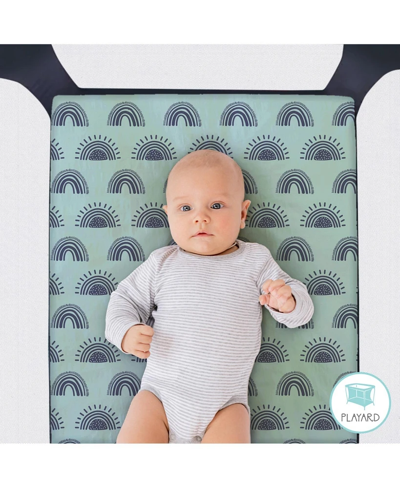 The Peanutshell Pack n Play, Mini Crib, Portable Crib or Fitted Playard Sheets for Baby Boy or Girl, Day and Night 3 Pack Set