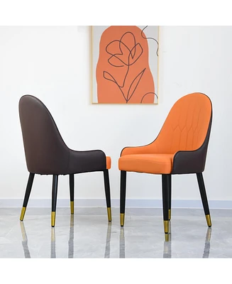 Pu Sponge Dining Chairs, Set of 2