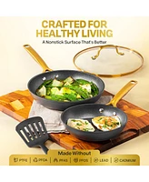 Granitestone Armor Max Gold 14 Piece Hard Anodized Ultra Release Cookware Set