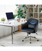 Office Chair Task Desk Adjustable Height w/ Massage Lumbar Support