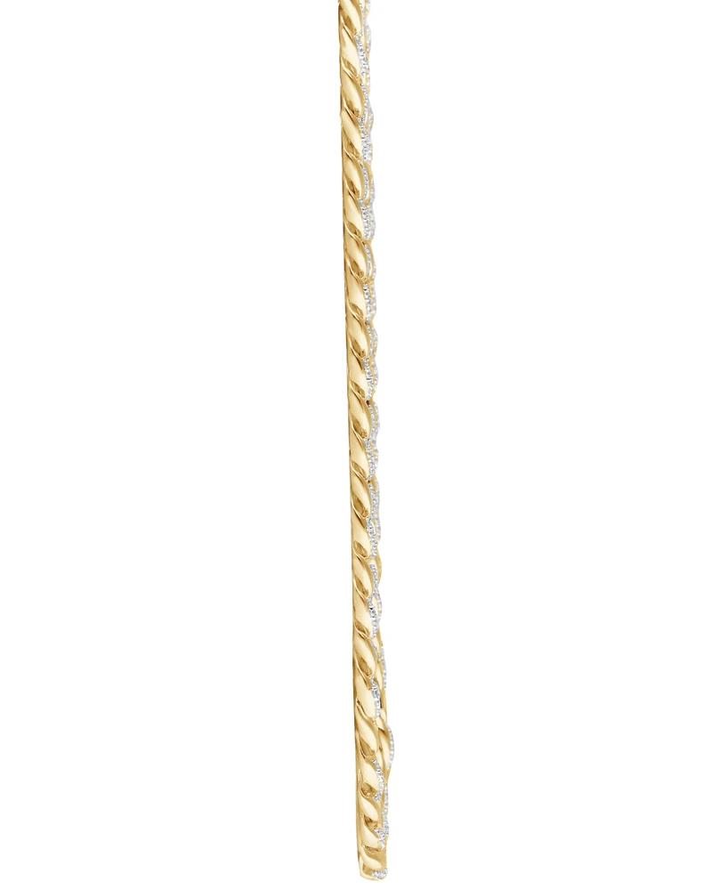 Men's Diamond Curb Link Chain 22" Statement Necklace (5 ct. t.w.) Sterling Silver or 14k Gold-Plated