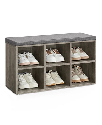 Entryway Shoe Storage Bench with Cushion
