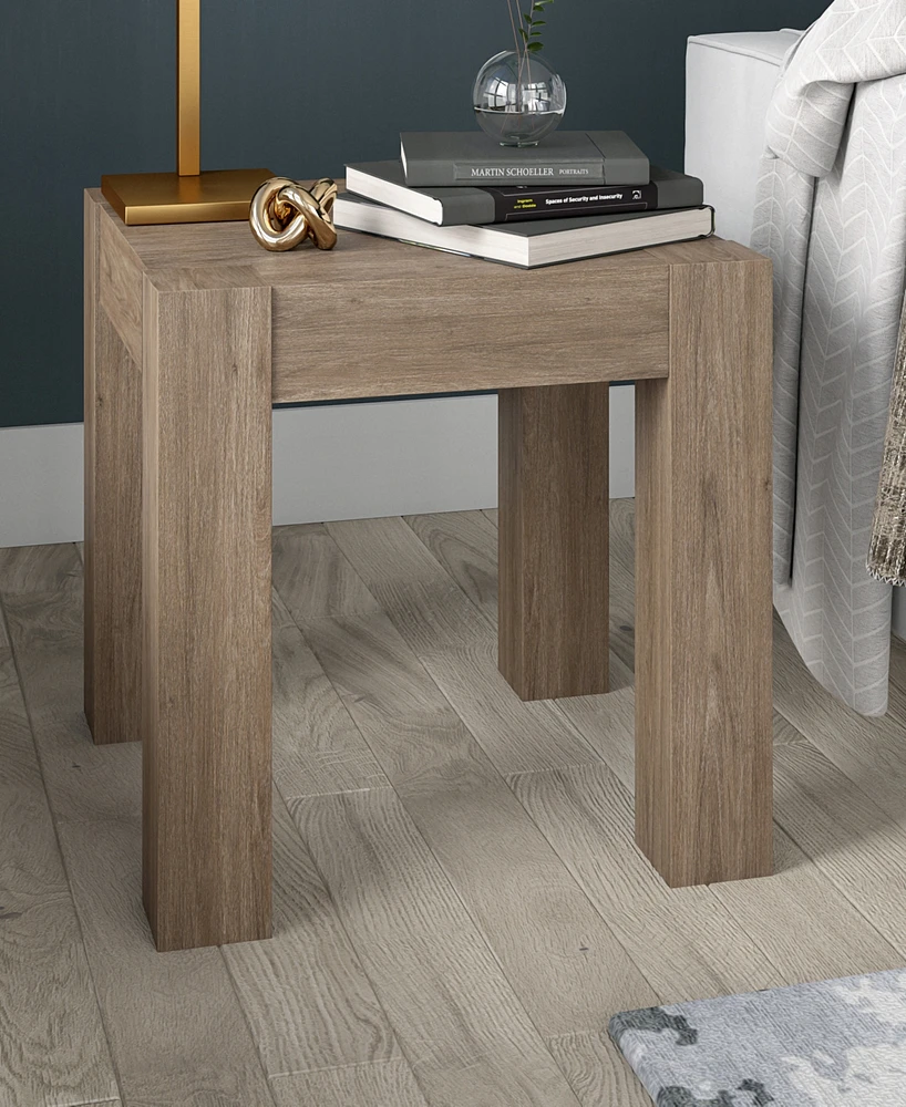 Hudson & Canal 22" Langston Wide Square Side Table