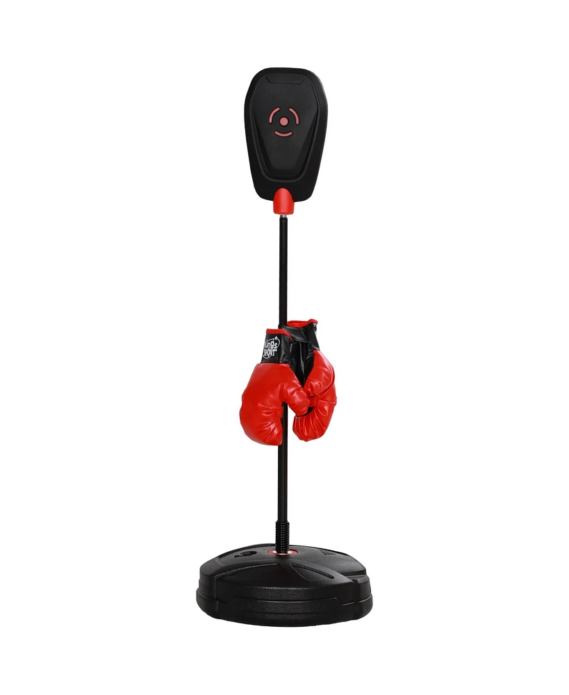 Qaba Kids Punching Bag with Sd & Boxing Gloves for Boys & Girls,
