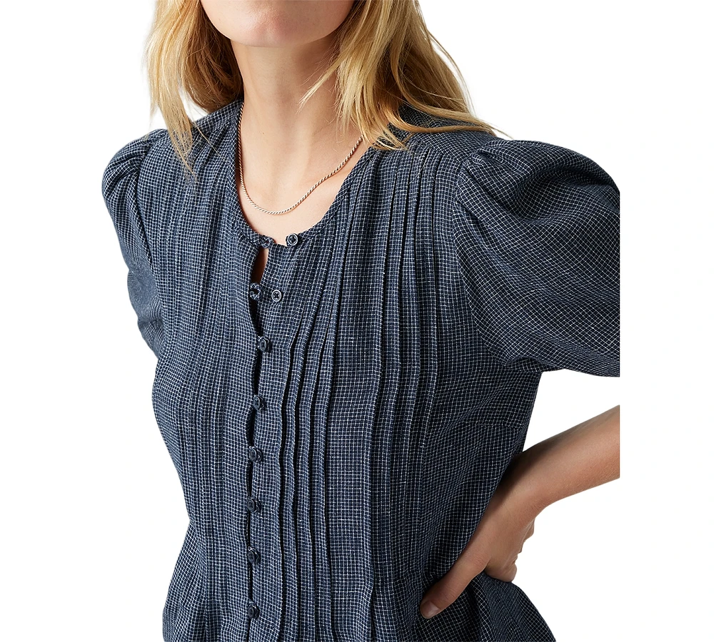 Levis Women's 3/4-Sleeve Button-Front Blouse