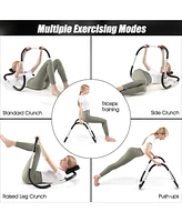 Hongge Portable Ab Trainer with Headrest and Foam Handle for Office Home Gym-White