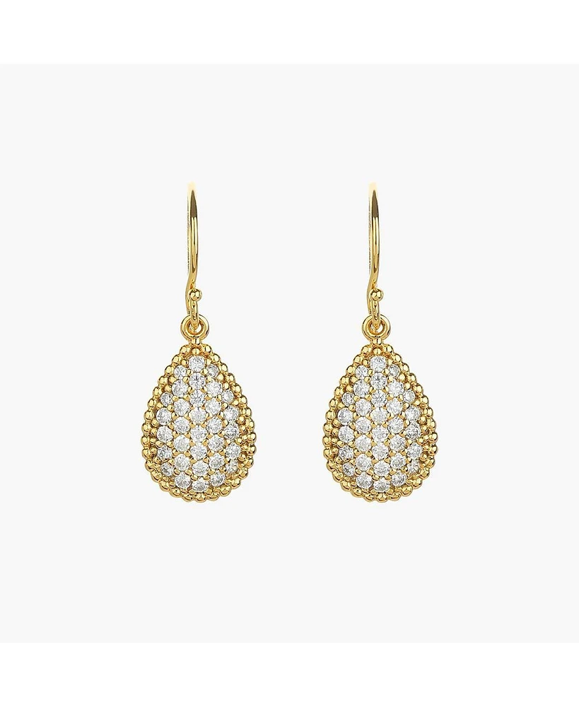 Sterling Silver 18k Gold Plated Leah Teardrop Earrings – Dainty Summer Earrings, Lightweight, Vacation Style, Warm Weather Look