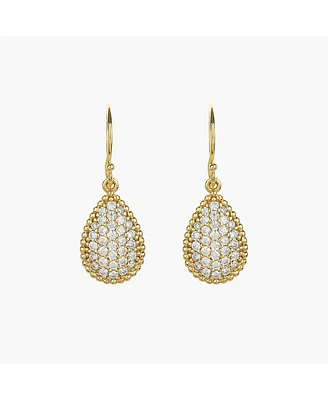 Sterling Silver 18k Gold Plated Leah Teardrop Earrings – Dainty Summer Earrings, Lightweight, Vacation Style, Warm Weather Look