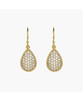 Sterling Silver 18k Gold Plated Leah Teardrop Earrings – Dainty Summer Earrings, Lightweight, Vacation Style, Warm Weather Look