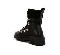 Omul Fleece & Faux Leather Boots