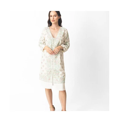 Raas Women's Floral Full Sleeve Midi Dress