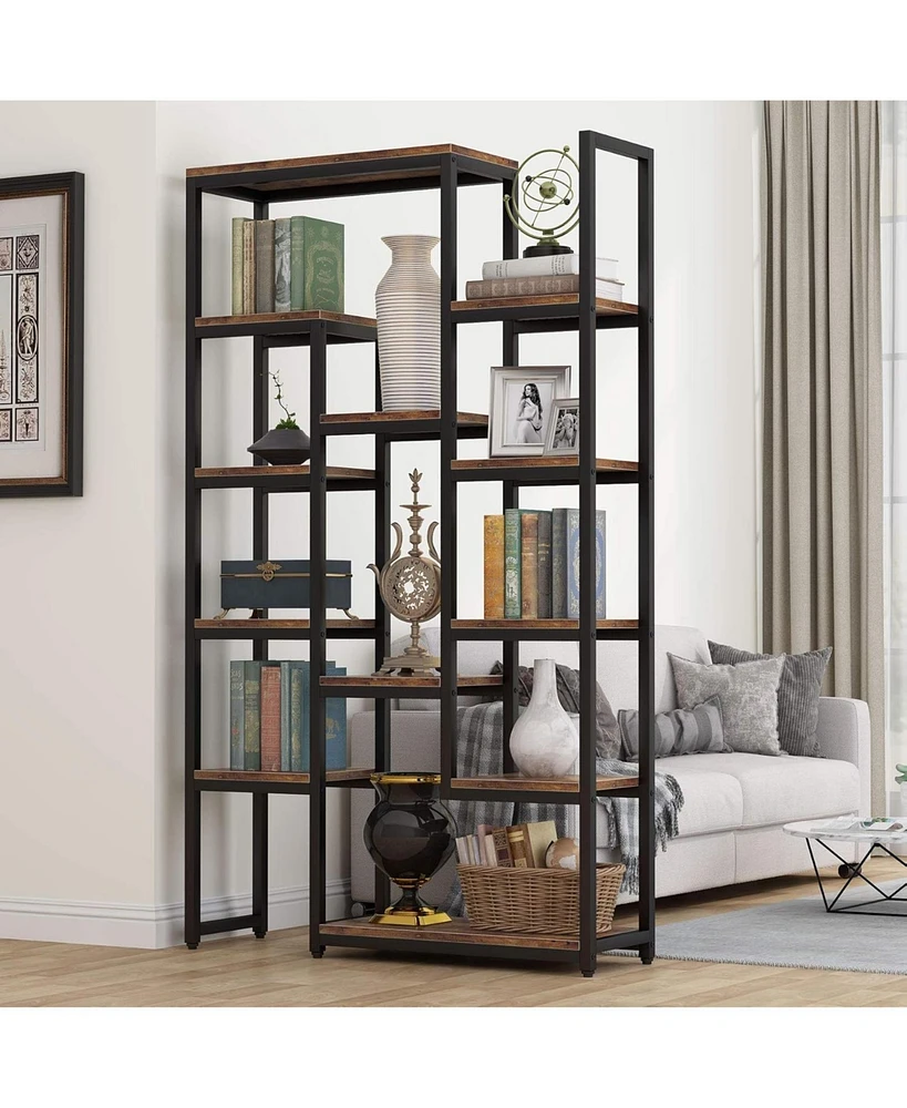 Tribesigns 12-Shelf Display Shelves Book Storage Organizer Set of 2,6-Tier Bookshelf 70.9 inch Tall Bookcase