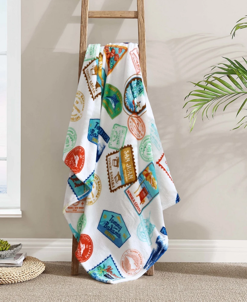 Tommy Bahama Home Ultra Soft Plush Fleece Throw, 70" x 50"