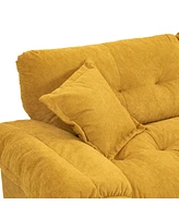Streamdale Furniture 84" Chenille Recliner Sofa Small Sofa Loveseat Deep Seat Sofa Couch with 2 Throw Pillows & Memory Foam for Living Room Apartment