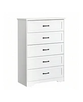 Modern 5 Drawers Dresser, Chest Of Drawers Closet Organizers And Storage Clothes, Modern Dressers For Closet Living Room, Kids Bedroom (5 Drawers Dres