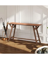 59.06 Inch Entryway Table for Living Room,Narrow Console Table with Solid Wood Legs, Modern Design Mdf Skinny Sofa Table Entrance Table for Hallway, E