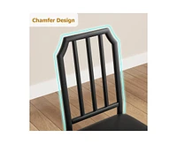 gaomon Glass Dining Table Set for 4, Kitchen Table Chairs Set of 4 with Comfortable Pu Cushion