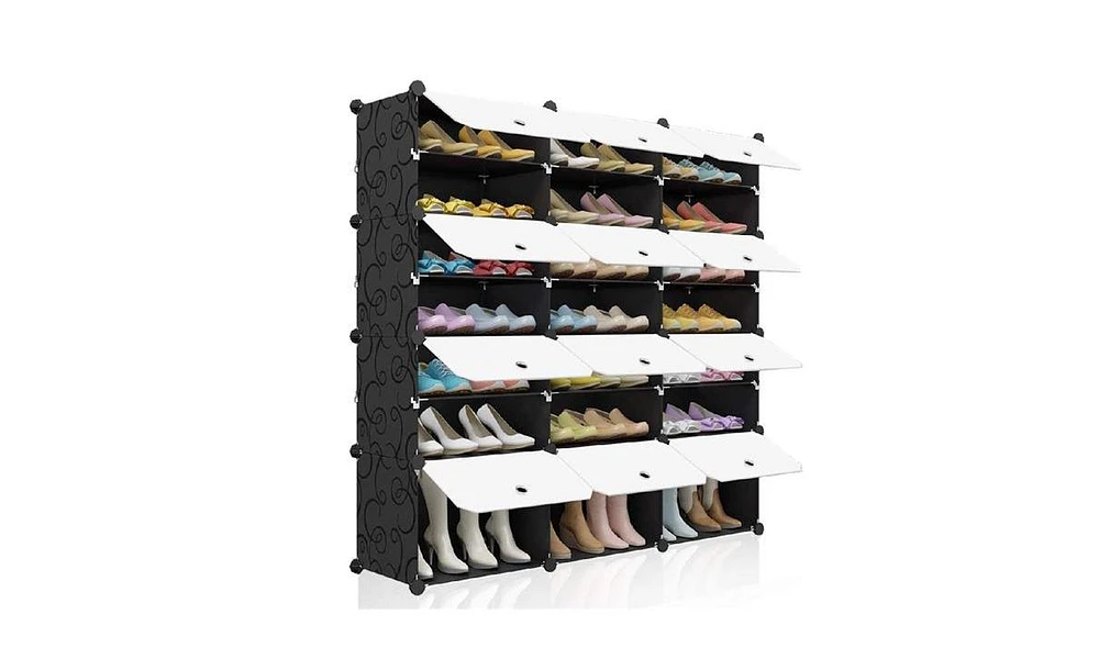 Portable 8-Tier Shoe Rack Organizer – Expandable Tower Shelf for 48 Pairs of Heels, Boots & Sneakers