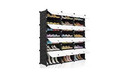 Portable 8-Tier Shoe Rack Organizer – Expandable Tower Shelf for 48 Pairs of Heels, Boots & Sneakers