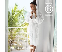 Cariloha Plush Bath Robe | White Unisex, Large/X-Large Viscose Material Soft, Comfortable, & Wicks Moisture