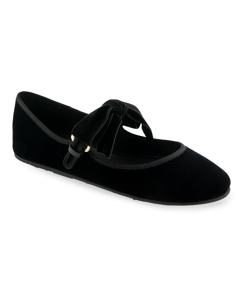 Aerosoles Women's Poppy Bow Mary Jane Flats